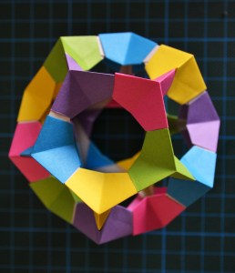 Origami, dodecaedre, colors, barcelona