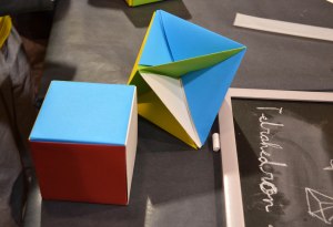 Octaedre, cub, origami, taller, Badalona