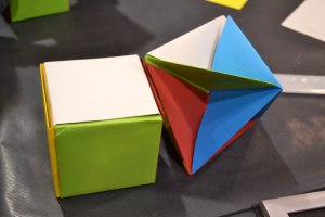 Octaedre, cub, origami, taller, Badalona