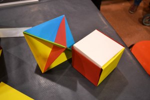 Octaedre, cub, origami, taller, Badalona