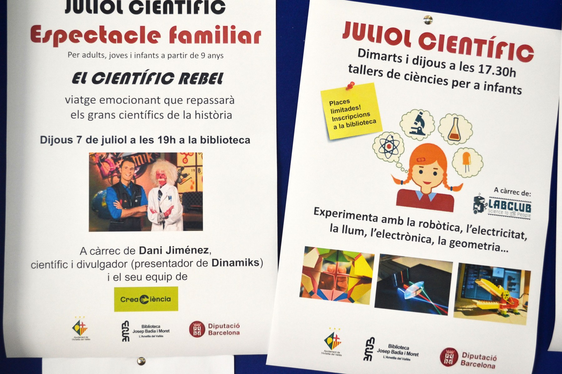 Juliol Científic LABCLUB Biblioteca Ametlla Vallès