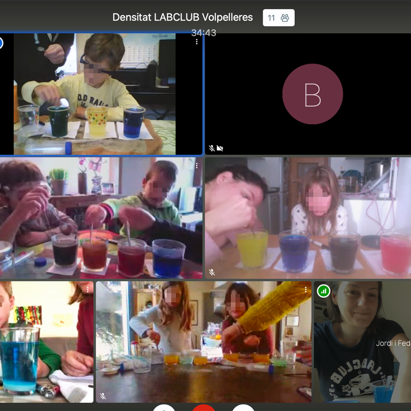 Tallers virtuals química-física densitat dels líquids STEM