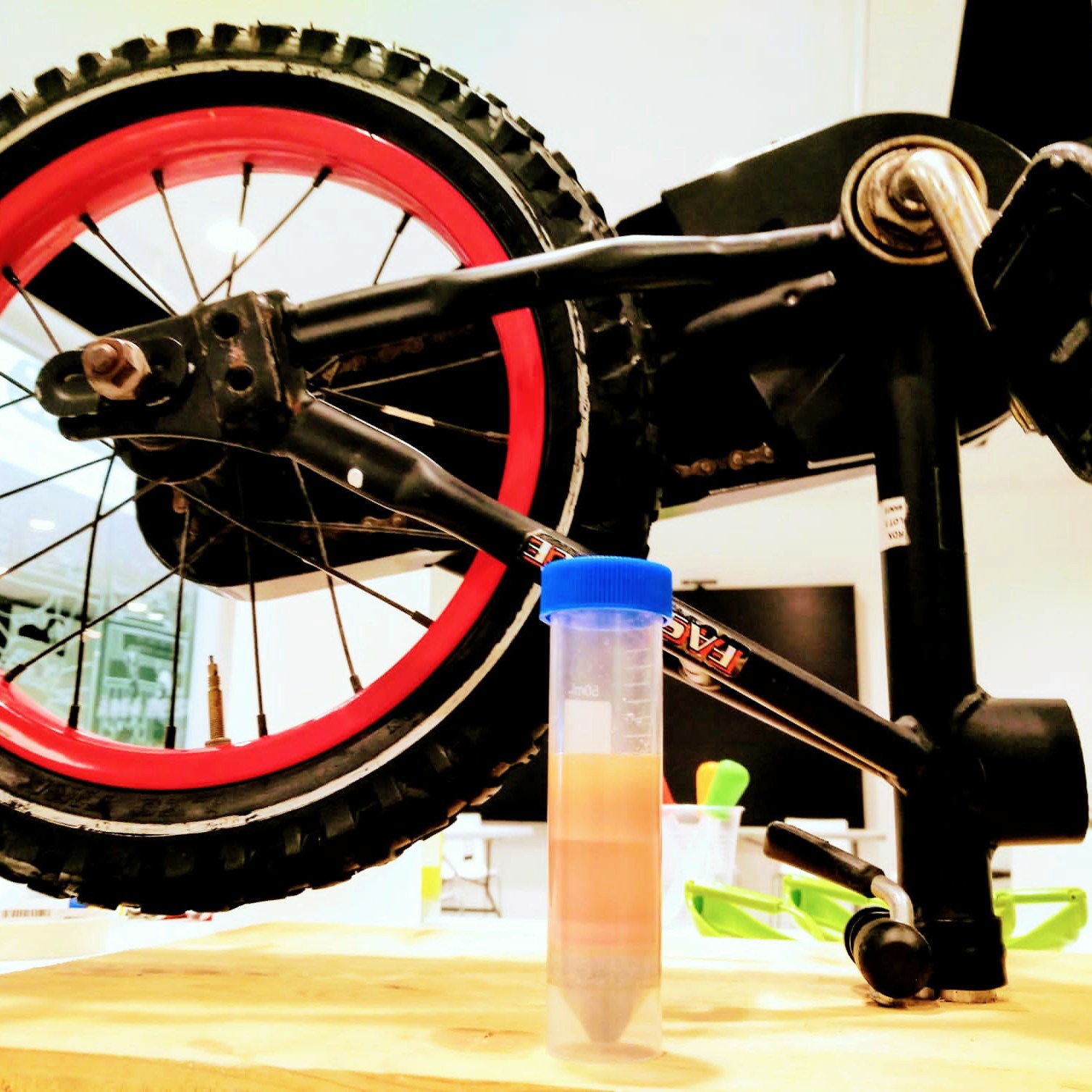 Força Centrífuga Bicicleta Tallers Ciència STEM