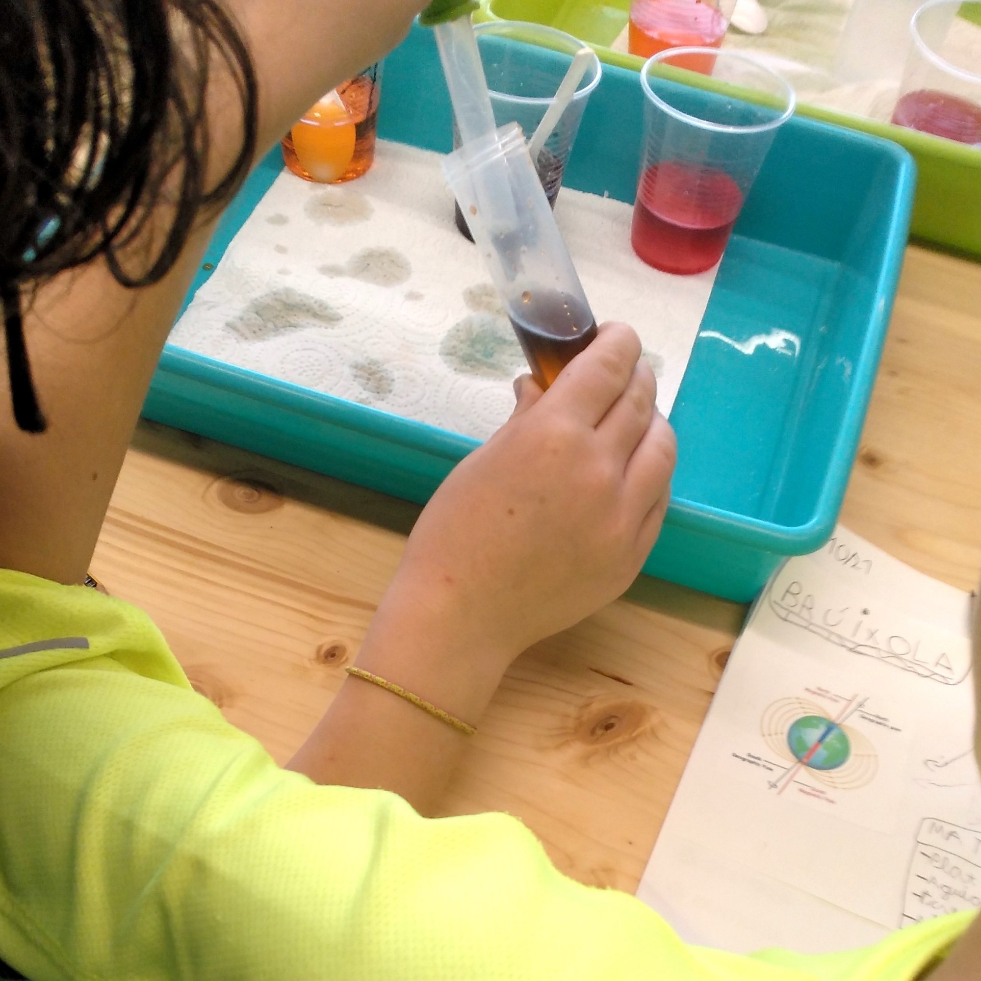 Tallers extraescolars química-física densitat dels líquids STEAM